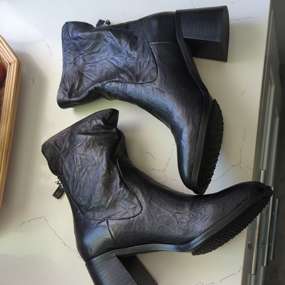 🆕 Kelsi dagger brooklyn Island Black Leather Bootie 6.5 - Picture 6 of 8